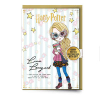 HARRY POTTER - Luna Lovegood - Carte de Voeux avec Pin's