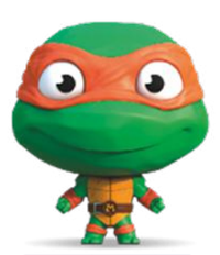 LES TORTUES NINJAS - Michelangelo - Figurine Elastikorps 10cm