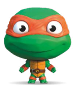 LES TORTUES NINJAS - Michelangelo - Figurine Elastikorps 10cm