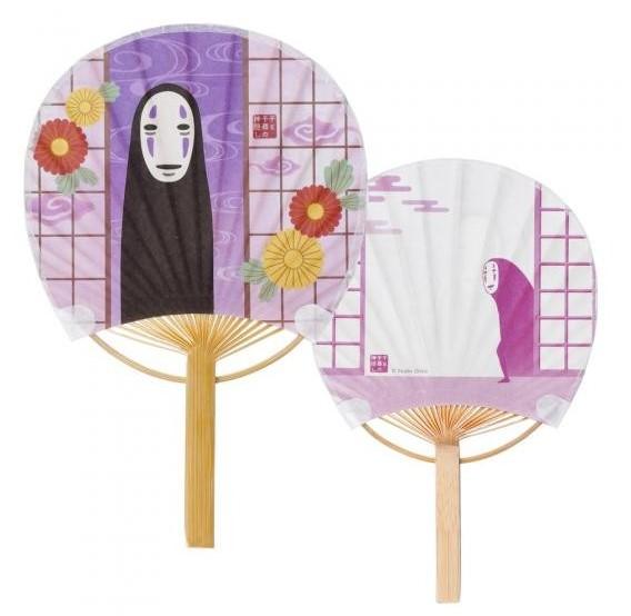 LE VOYAGE DE CHIHIRO - No Face avec fleur - Eventail & Enveloppe