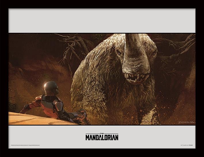 STAR WARS - The Mandalorian : Rescue - Impression encadrée 30x40cm