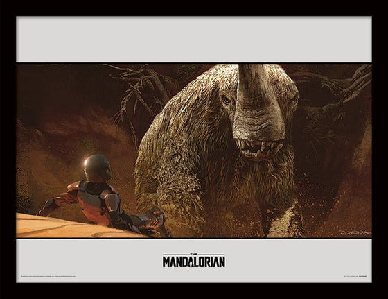 STAR WARS - The Mandalorian : Rescue - Impression encadrée 30x40cm