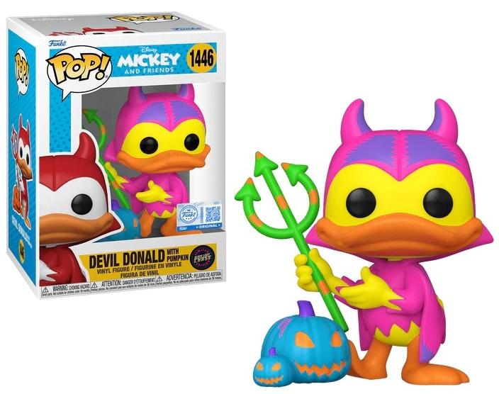 DISNEY - POP N° 1446 - Devil Donald avec Chase (Black Light)