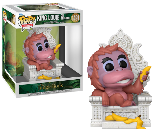 LIVRE DE LA JUNGLE - POP Deluxe N° 1491 - Roi louie sur Throne