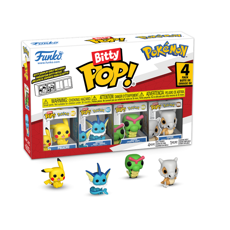 POKEMON - Bitty Pop 4 Pack 2.5cm - Pikachu