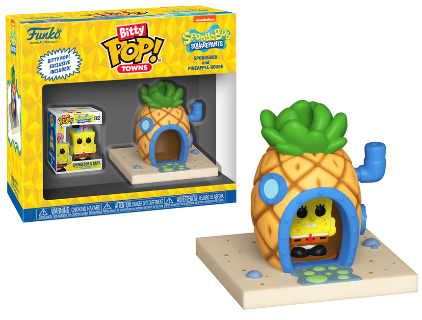 BOB L'EPONGE - Bitty Pop Town - Bob l'éponge et maison ananas