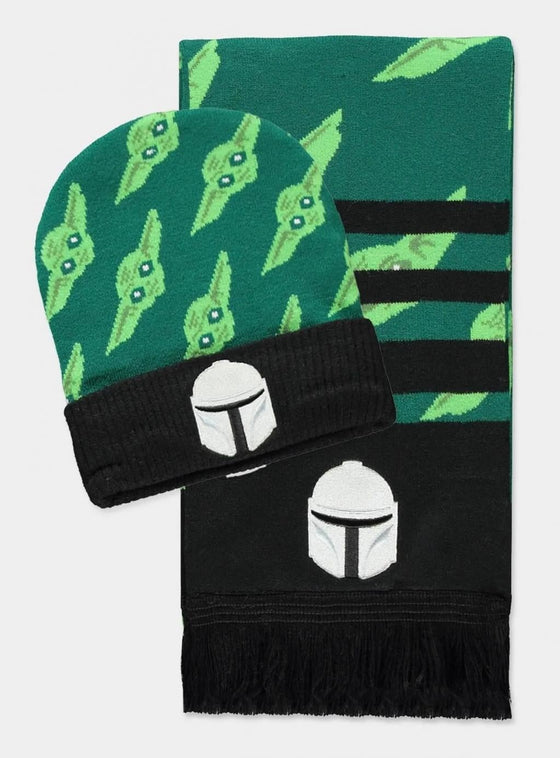 STAR WARS - Mando & Grogu Green - Gift set bonnet & écharpe