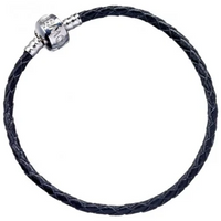 HARRY POTTER - Bracelet Fantaisie cuir noir - 21cm