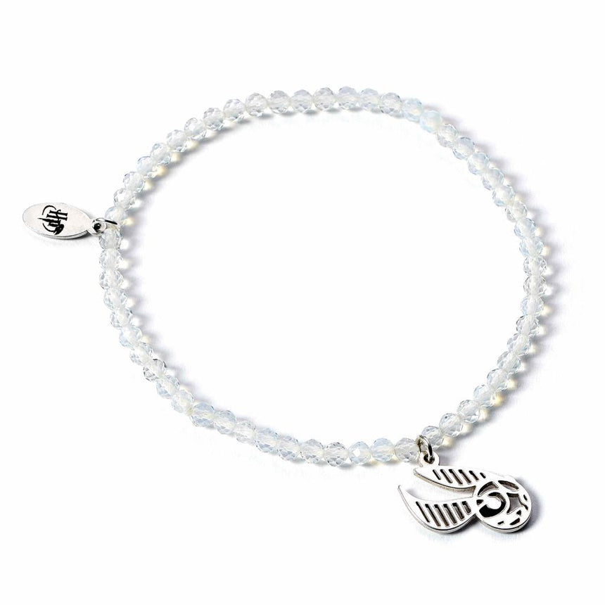 HARRY POTTER - Vif d'Or - Charme en Argent & Bracelet Perles