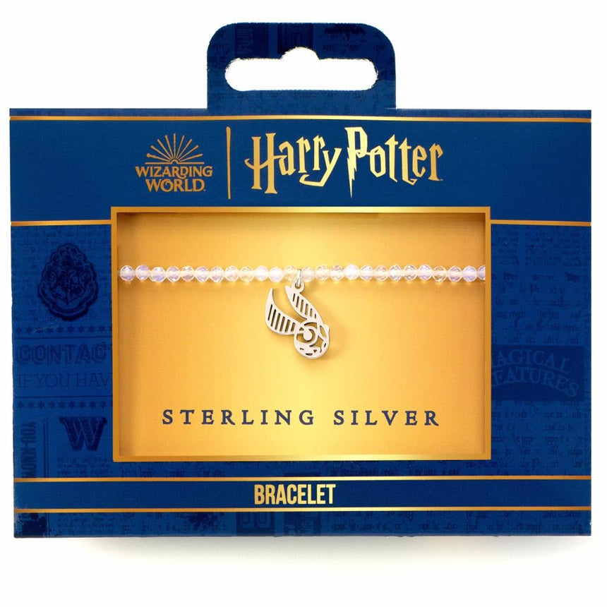 HARRY POTTER - Vif d'Or - Charme en Argent & Bracelet Perles