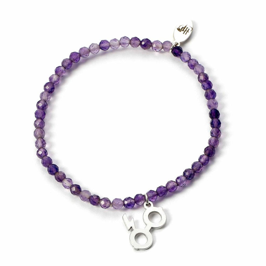 HARRY POTTER - Eclair & Lunettes - Charme en Argent & Bracelet Perles