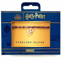 HARRY POTTER - Eclair & Lunettes - Charme en Argent & Bracelet Perles