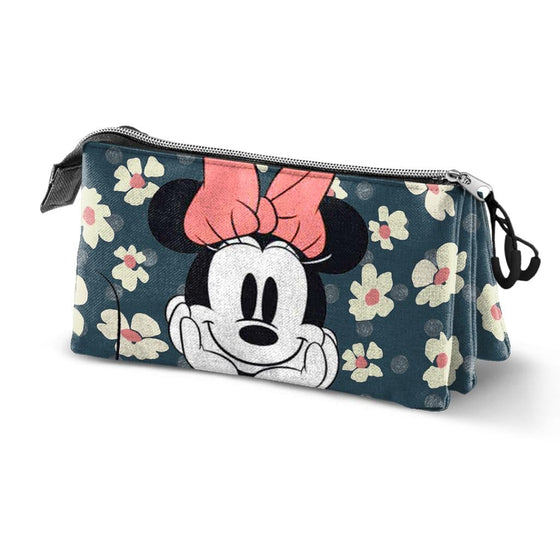 MINNIE - Happy Field - Trousse Triple Eco '23x11x7cm'