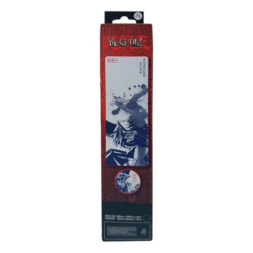 YU-GI-OH  - Blue Eyes White Dragon - Tapis de Bureau XL + 1 Sous-Verre