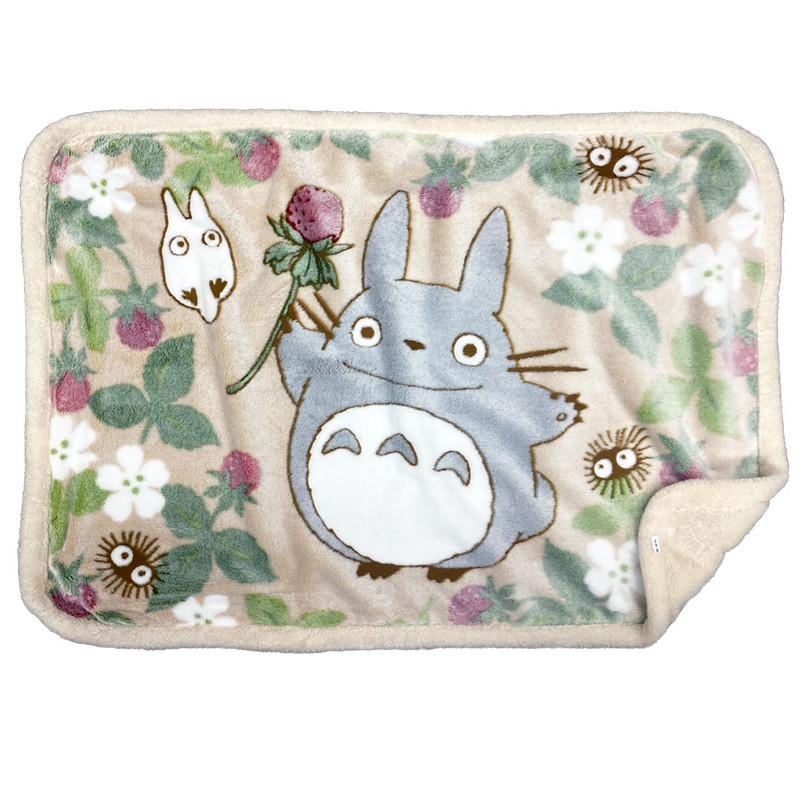 MON VOISIN TOTORO - Totoro Framboise - Plaid Fluffy 70x100cm