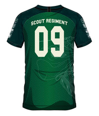 L'ATTAQUE DES TITANS - Scout Regiment 09 - Maillot de Foot Homme (XXL)