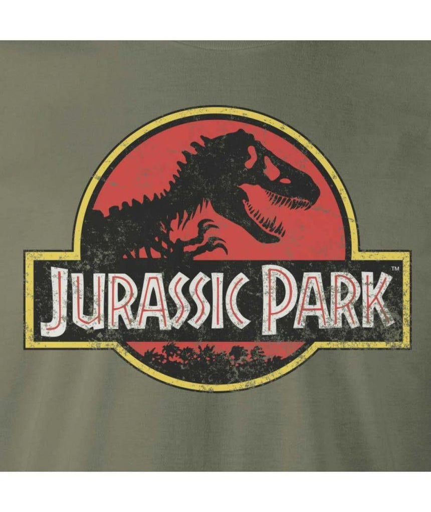 JURASSIC PARK - T-Shirt Vintage Logo - KAKI (S)