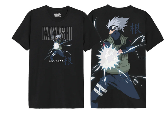 NARUTO SHIPPUDEN - Kakashi - T-Shirt Oversize Homme (M)