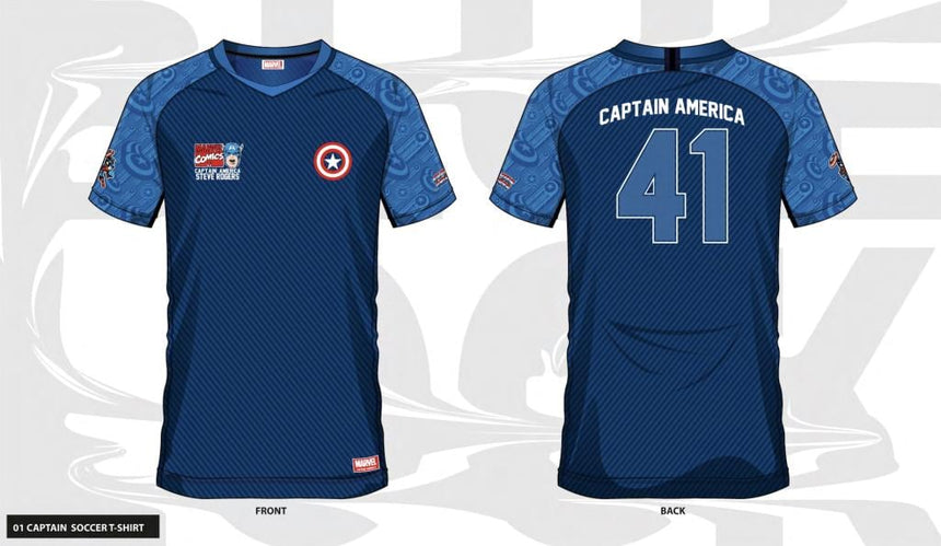 MARVEL - Captain America 41 - Maillot de Foot Homme (XL)