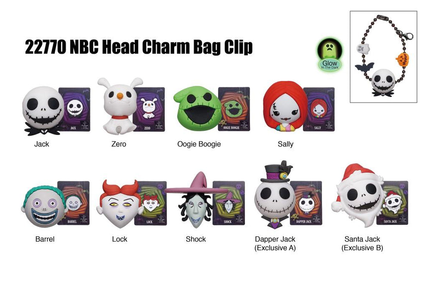 L'ETRANGE NOEL DE MONSIEUR JACK - Charm Bag Clip (Display 24 Pcs)