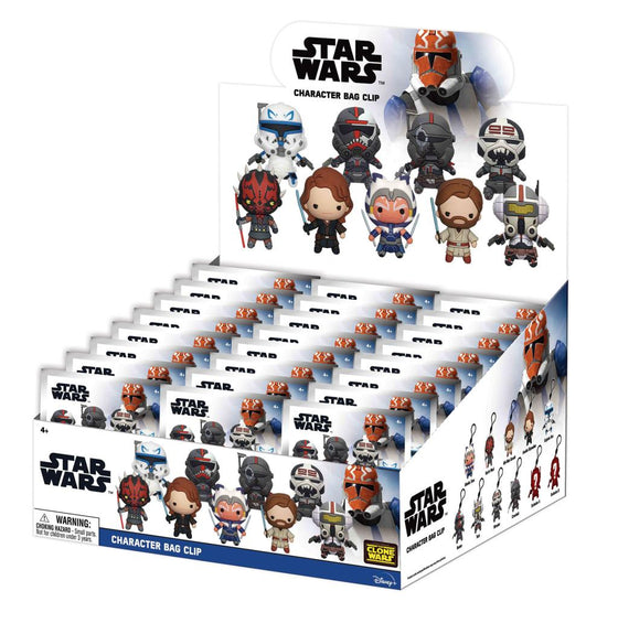 STAR WARS THE CLONE WARS -Series 4 - 3D Foam Bag Clip (Display 24 Pcs)