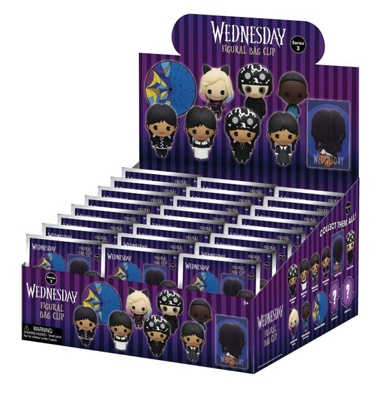 MERCREDI - Series 3 - 3D Foam Bag Clip (Display 24 Pcs)