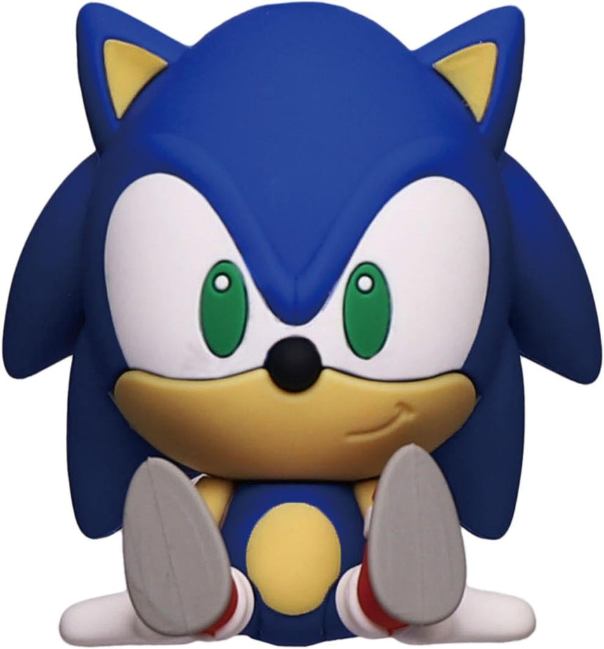 SONIC - Sonic assis - Aimant à collectionner en mousse 3D