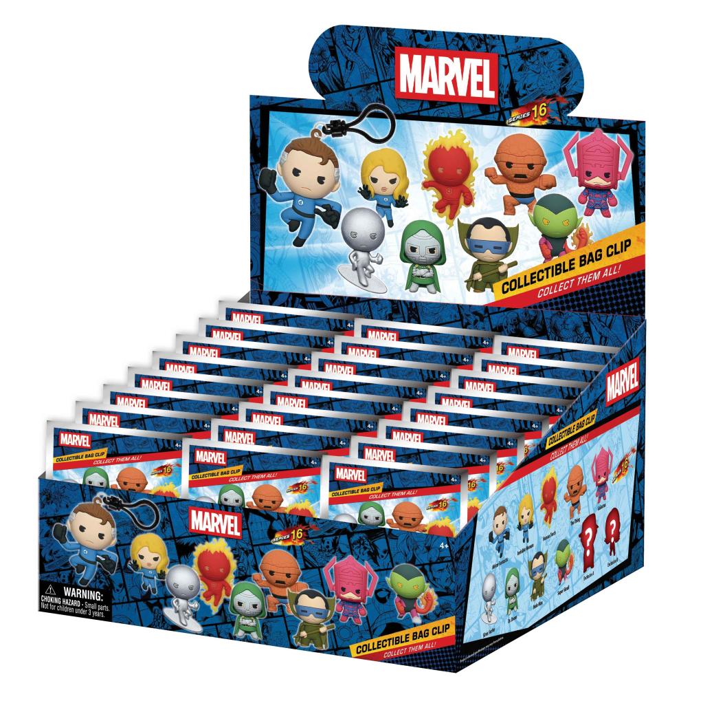 LES 4 FANTASTIQUES - 3D Foam Bag Clip (Display 24 Pcs)