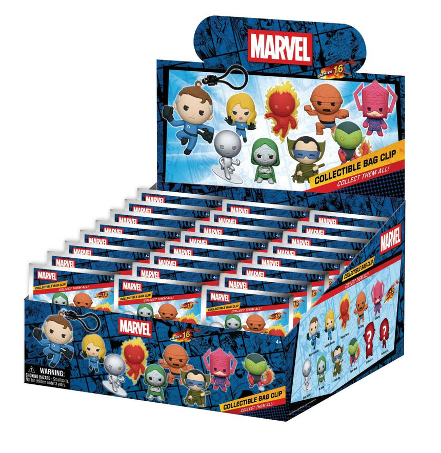 LES 4 FANTASTIQUES - 3D Foam Bag Clip (Display 24 Pcs)
