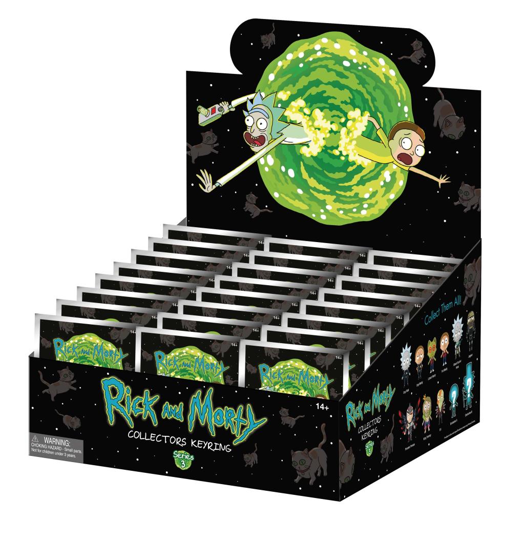 RICK & MORTY - Series 3 - 3D Foam Bag Clip (Display 24 Pcs)