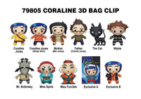 CORALINE - Series 1 - 3D Foam Bag Clip (Display 24 Pcs)