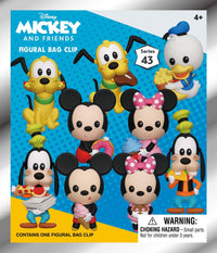 MICKEY & AMIS - Series 43 - 3D Foam Bag Clip (Display 24 Pcs)