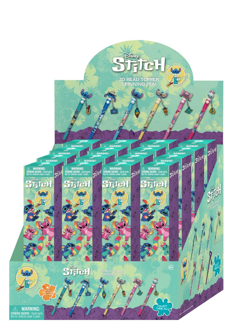 LILO & STITCH - Stylo rotatif 3D Head Topper (Display de 16 pieces)