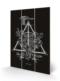 HARRY POTTER - Deathly Hallows - Impression sur bois 20x29.5
