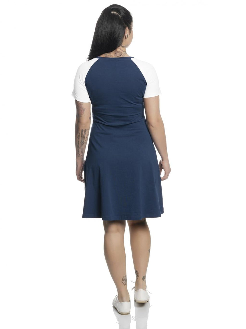 DISNEY - Mickey Mouse M College Dress Navy/White (XL)