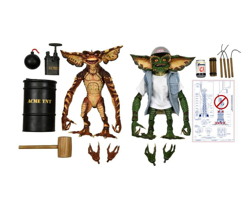 GREMLINS - Ultimate Demolition Gremlins - 2 Figurines articulées 15cm