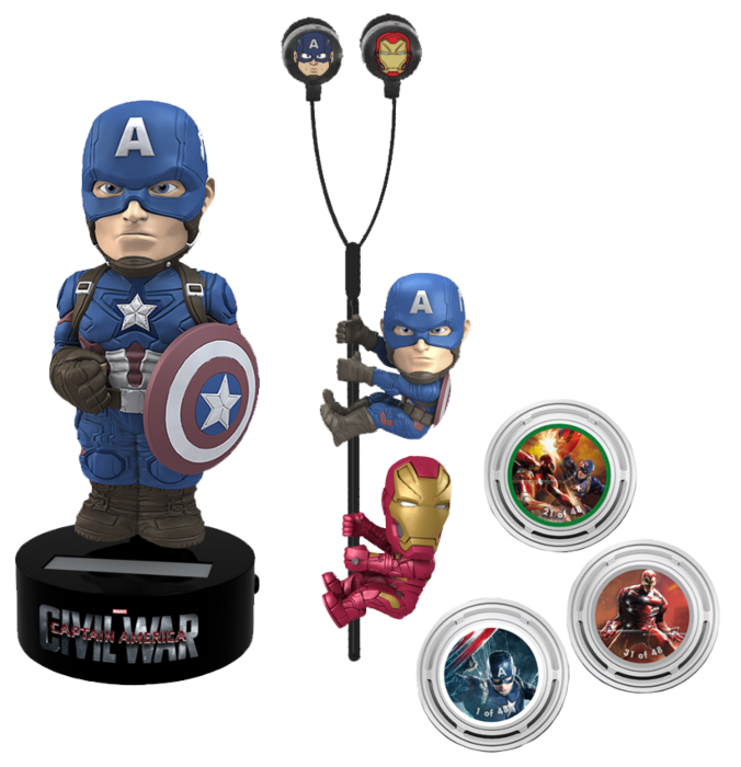 MARVEL - GIFT Set Body Knocker Scalers Hubsnaps - Captain America