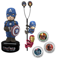 MARVEL - GIFT Set Body Knocker Scalers Hubsnaps - Captain America