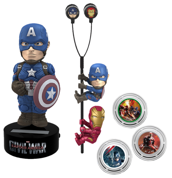 MARVEL - GIFT Set Body Knocker Scalers Hubsnaps - Captain America