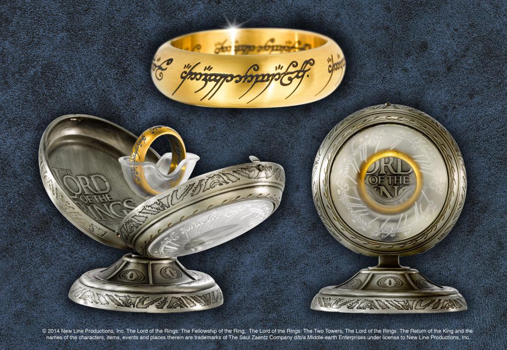 LORD OF THE RINGS - Anneau Unique - Acier doré - Taille US 08 FR 57.3