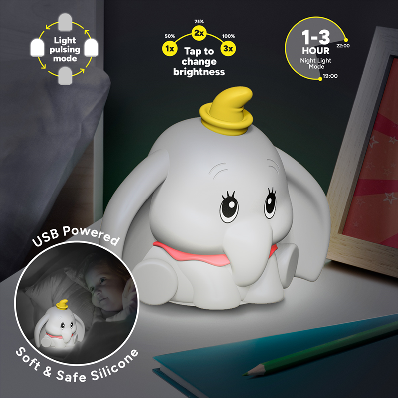 DISNEY - Dumbo - Lampe en Silicone Rechargeable 15cm