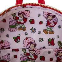 CHARLOTTE AUX FRAISES - Denim - Mini Sac à Dos LoungeFly