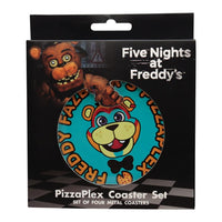 FIVE NIGHTS AT FREDDDY'S - 4 Dessous de Verres Gravés en Métal