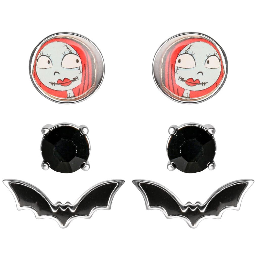 NBX - Sally - 3 Paires de Clous d'Oreilles - Plaqué Argent