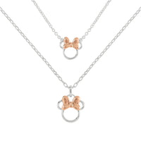 MINNIE - Set Maman & Fille - 2 Colliers en Laiton Plaqué Argent