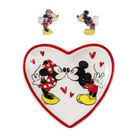 MICKEY & MINNIE - Gift Box - Boucles d'Oreilles + Plateau à Bijoux