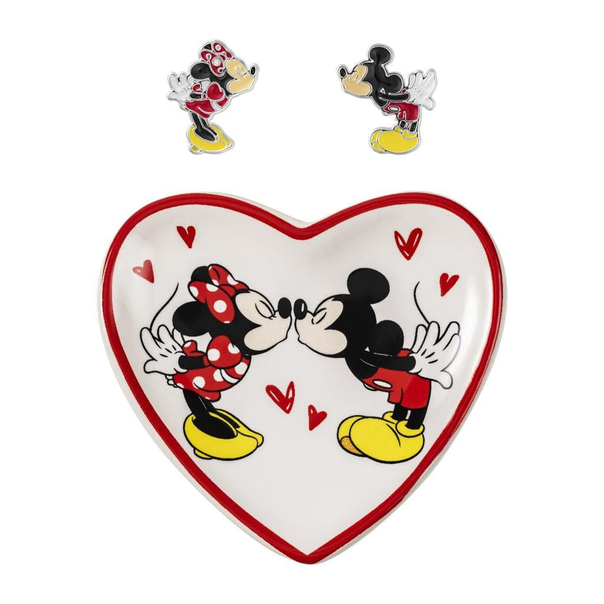 MICKEY & MINNIE - Gift Box - Boucles d'Oreilles + Plateau à Bijoux