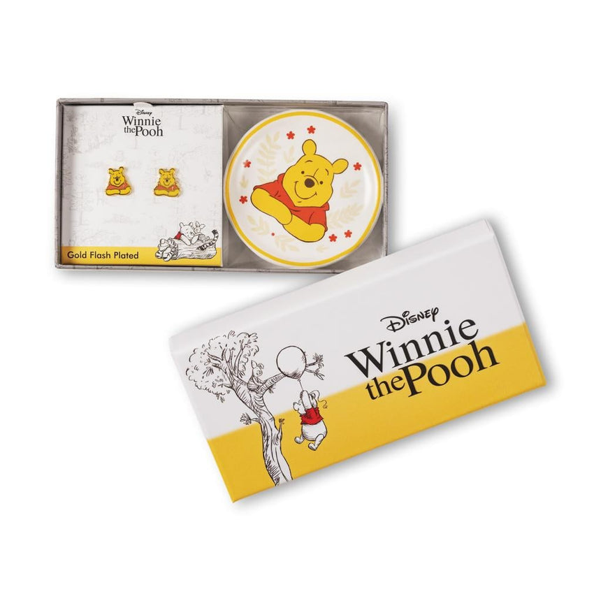 WINNIE L'OURSON - Gift Box - Boucles d'Oreilles + Plateau à Bijoux