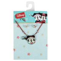 MICKEY - Set de Noël - Collier + 1 Paire de Clous d'Oreilles