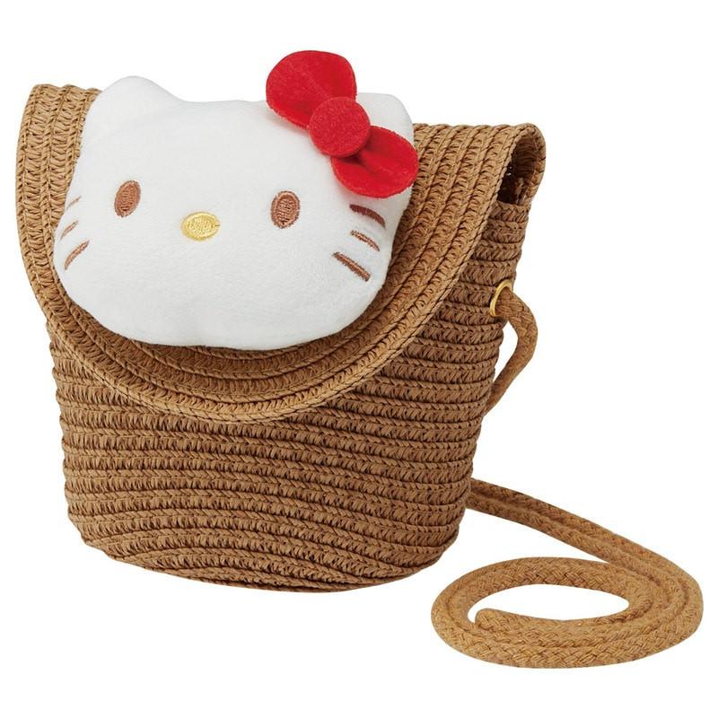 HELLO KITTY - Hello Kitty - Sac bandoulière en paille 13.8x13cm